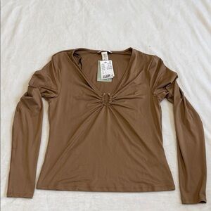 H&M Brown Long Sleeve Top